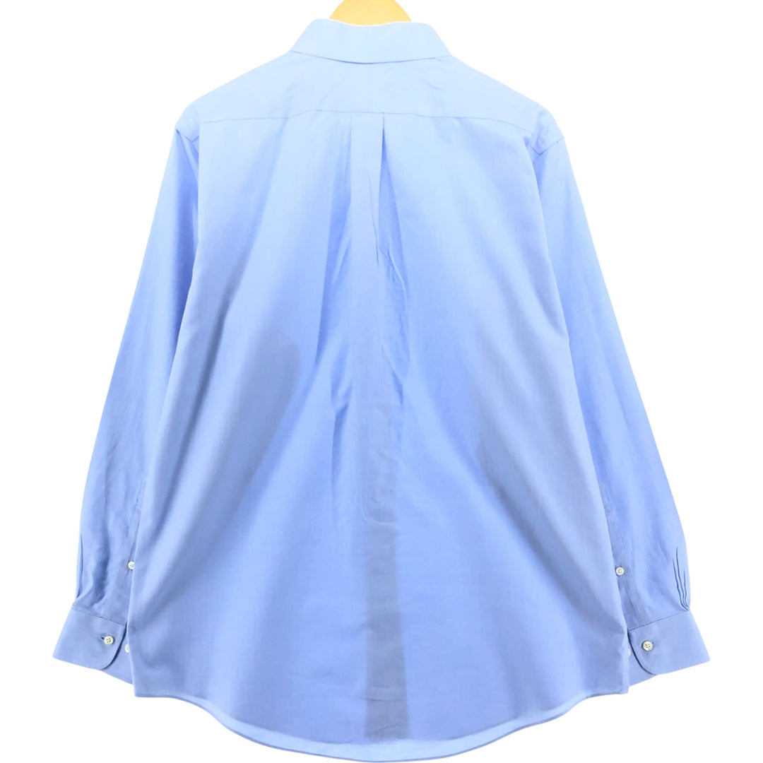 Brooks Brothers 346 Wide Collar Long Sleeve Cotton Shirt, Men's Size L cotton Blue type light blue Vintage Second Hand