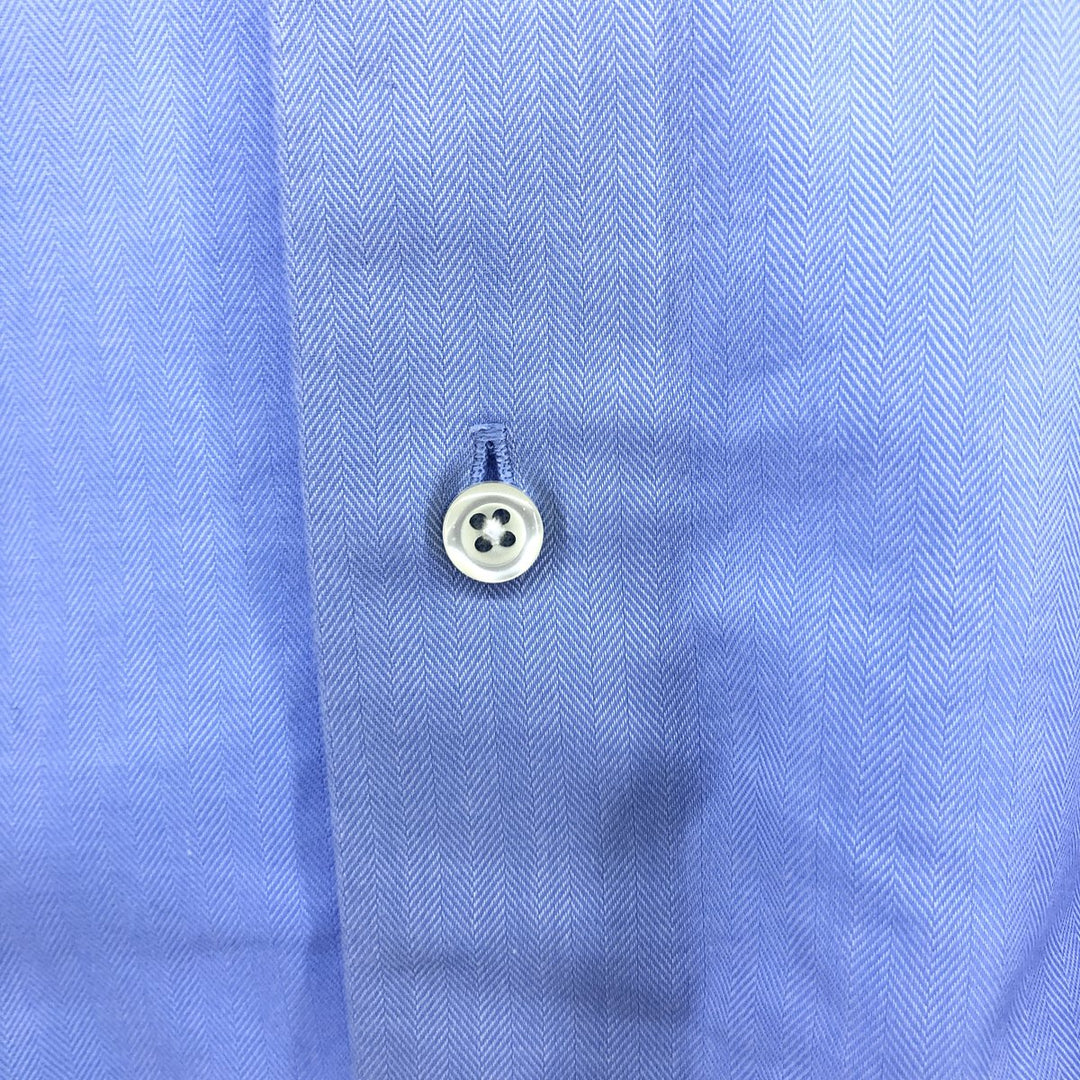 Brooks Brothers 346 Wide Collar Long Sleeve Cotton Shirt, Men's Size L cotton Blue type light blue Vintage Second Hand