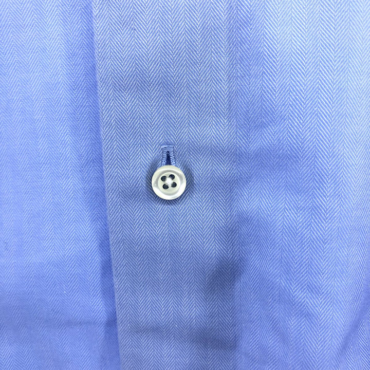 Brooks Brothers 346 Wide Collar Long Sleeve Cotton Shirt, Men's Size L cotton Blue type light blue Vintage Second Hand