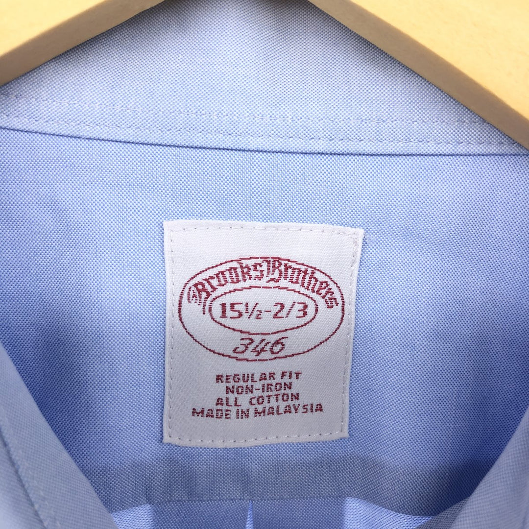 Brooks Brothers 346 Wide Collar Long Sleeve Cotton Shirt, Men's M cotton Blue type light blue Vintage Second Hand