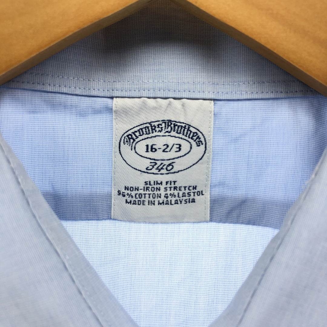 Brooks Brothers 346 long sleeve cotton shirt, men's size L cotton Blue type light blue Vintage Second Hand