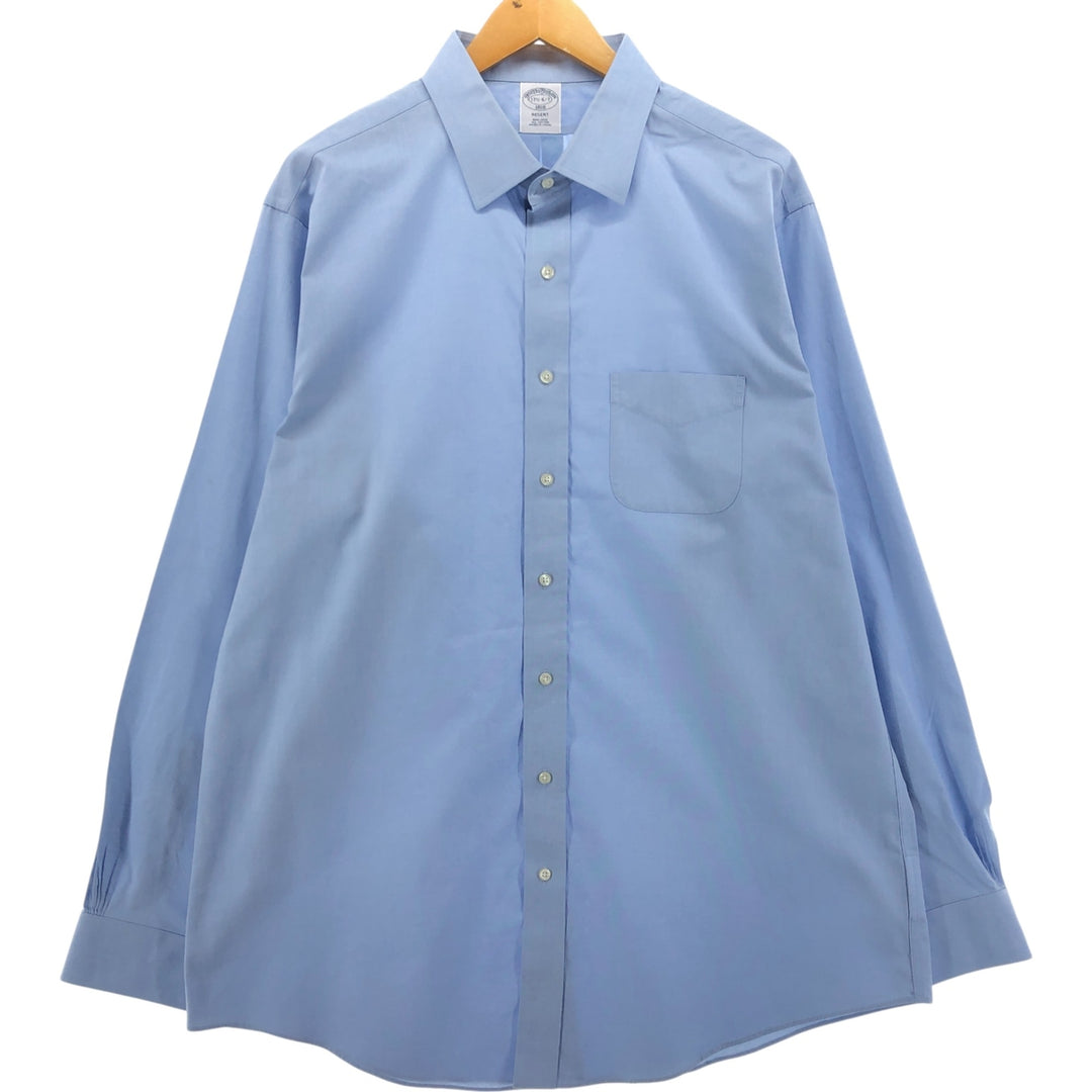 Brooks Brothers Est.1818 Wide Collar Long Sleeve Cotton Shirt Men's XL cotton Blue type light blue Vintage Second Hand