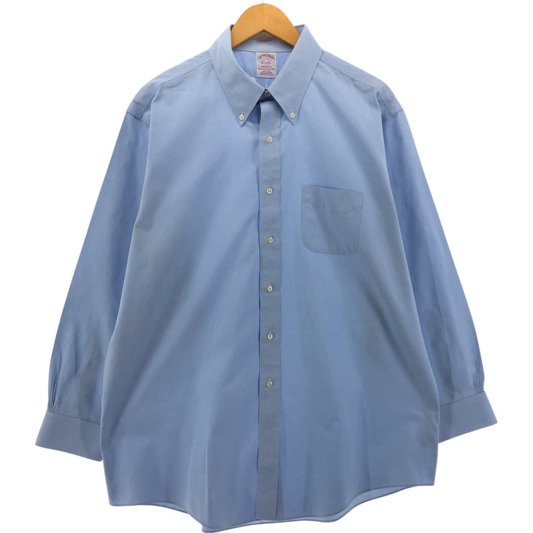 Brooks Brothers Est.1818 MADISON Long Sleeve Button Down Shirt, Men's XL cotton Blue type light blue Vintage Second Hand