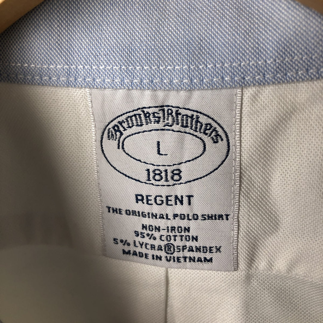 Brooks Brothers 1818 long sleeve button-down shirt, men's size L cotton white type Vintage Second Hand