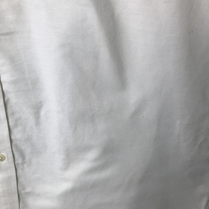Brooks Brothers 1818 long sleeve button-down shirt, men's size L cotton white type Vintage Second Hand