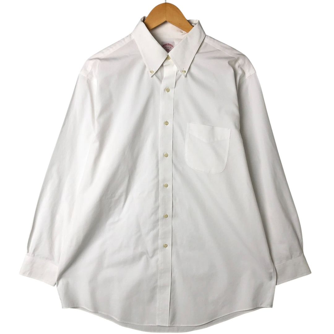 Brooks Brothers 346 long sleeve button-down shirt, men's size L cotton white type Vintage Second Hand