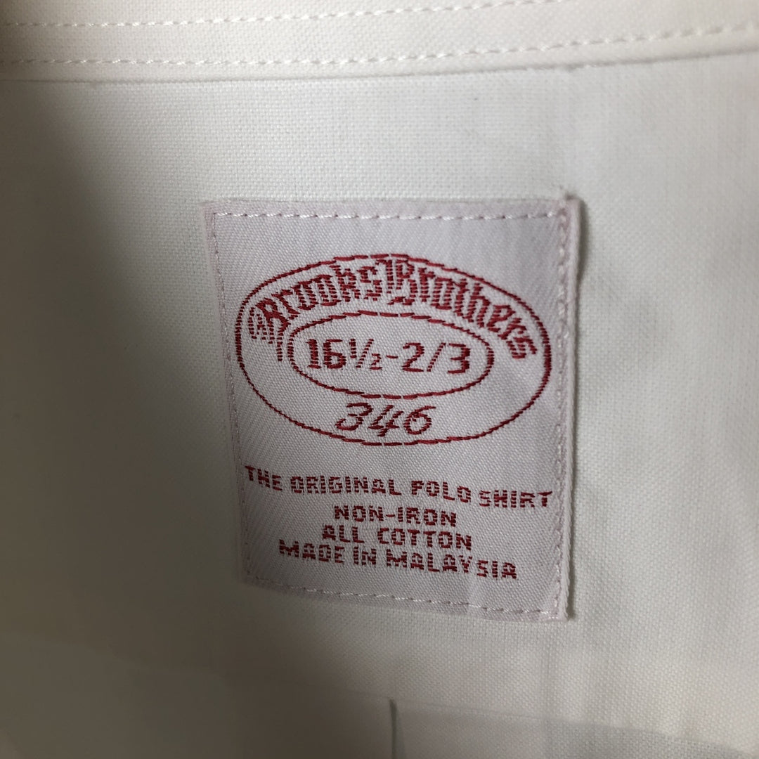 Brooks Brothers 346 long sleeve button-down shirt, men's size L cotton white type Vintage Second Hand