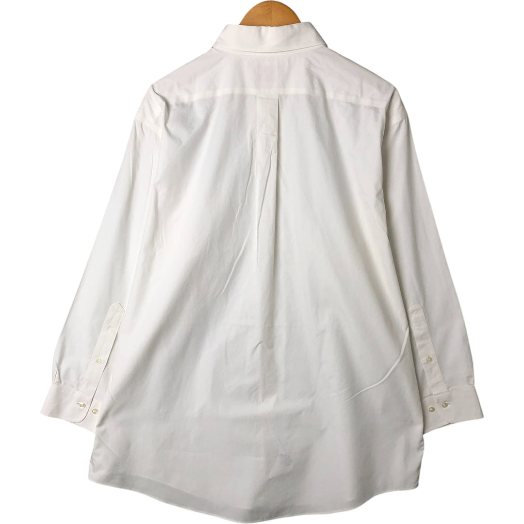 Big size Brooks Brothers 346 long sleeve button down shirt, men's XXXL equivalent cotton white type Vintage Second Hand