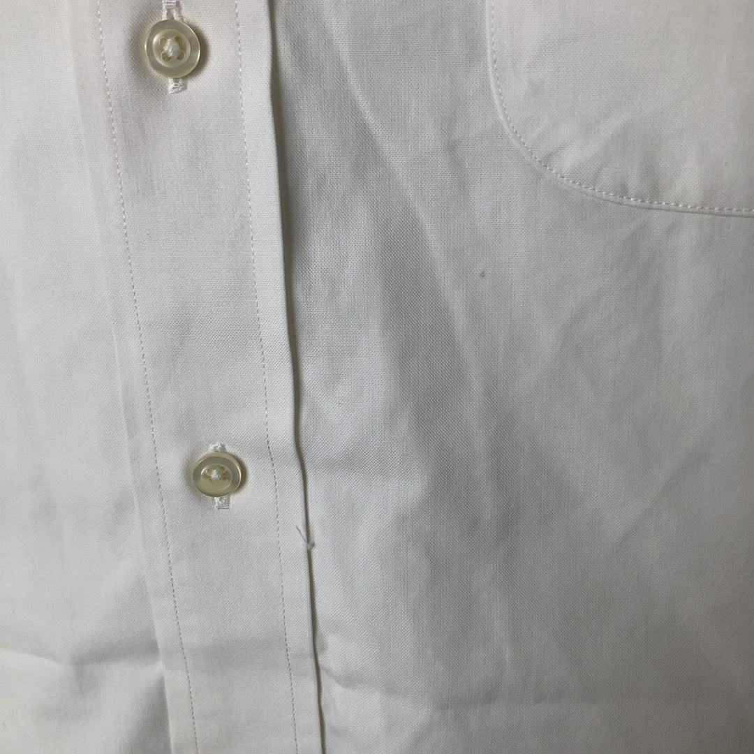Big size Brooks Brothers 346 long sleeve button down shirt, men's XXXL equivalent cotton white type Vintage Second Hand