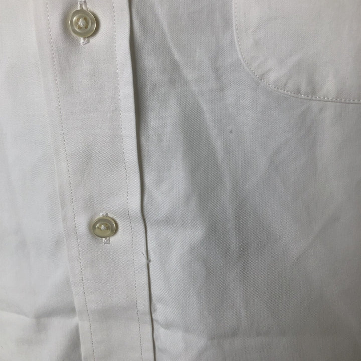 Big size Brooks Brothers 346 long sleeve button down shirt, men's XXXL equivalent cotton white type Vintage Second Hand