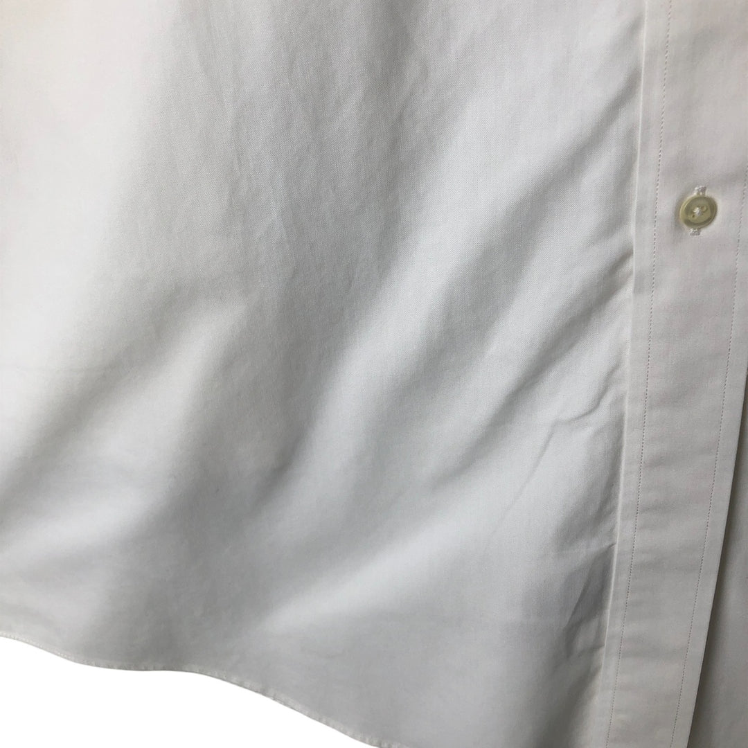 Big size Brooks Brothers 346 long sleeve button down shirt, men's XXXL equivalent cotton white type Vintage Second Hand