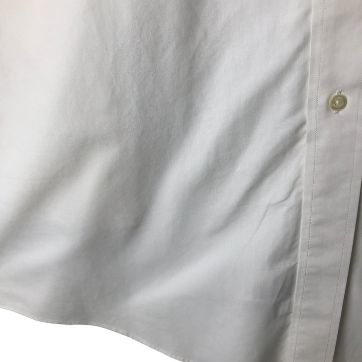 Big size Brooks Brothers 346 long sleeve button down shirt, men's XXXL equivalent cotton white type Vintage Second Hand