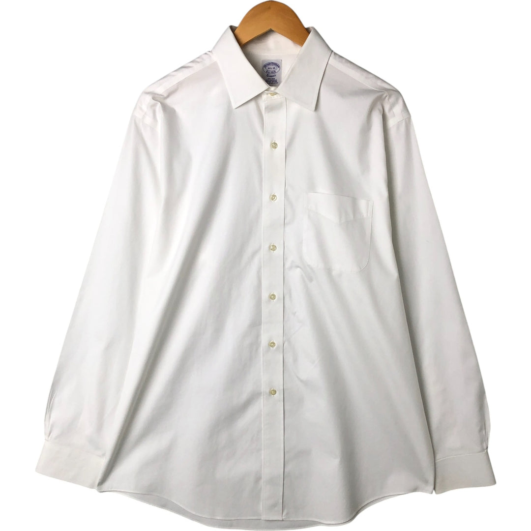 Brooks Brothers Est.1818 Long Sleeve Cotton Shirt, Men's Size L Supima Cotton white type Vintage Second Hand