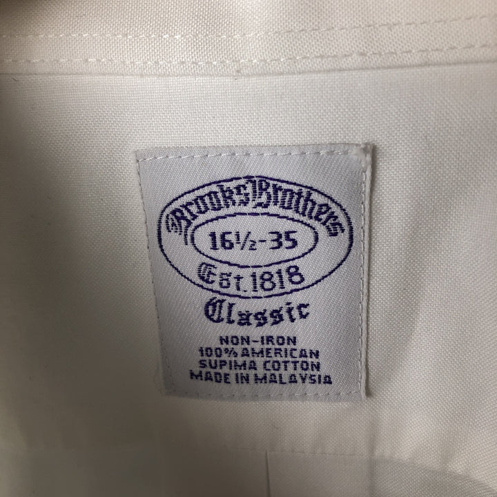 Brooks Brothers Est.1818 Long Sleeve Cotton Shirt, Men's Size L Supima Cotton white type Vintage Second Hand