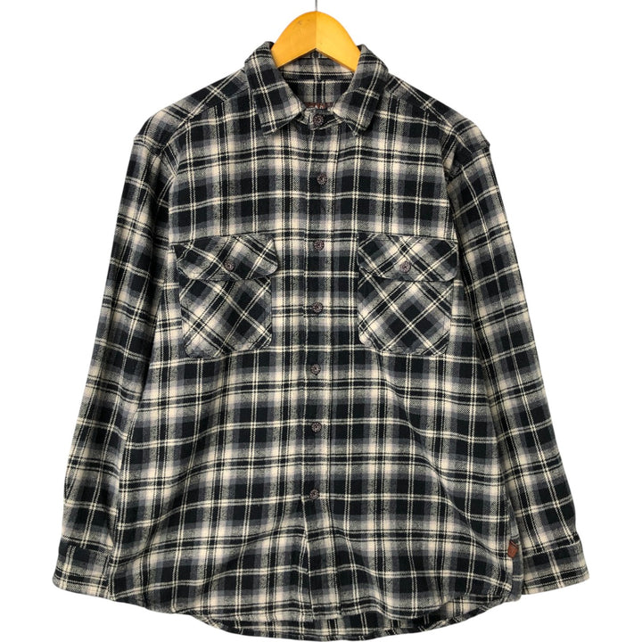 MOOSE CREEK Long Sleeve Flannel Check Shirt, Men's Size M cotton black type Vintage Second Hand