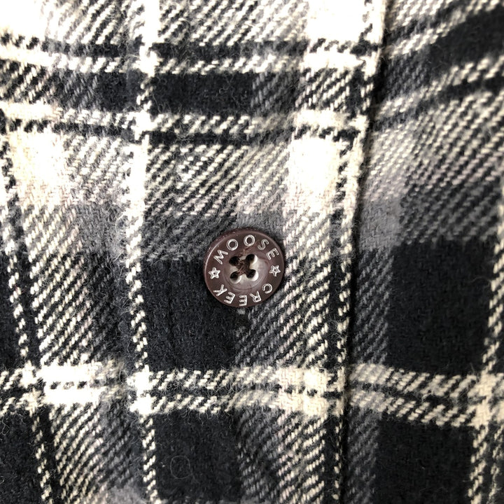 MOOSE CREEK Long Sleeve Flannel Check Shirt, Men's Size M cotton black type Vintage Second Hand