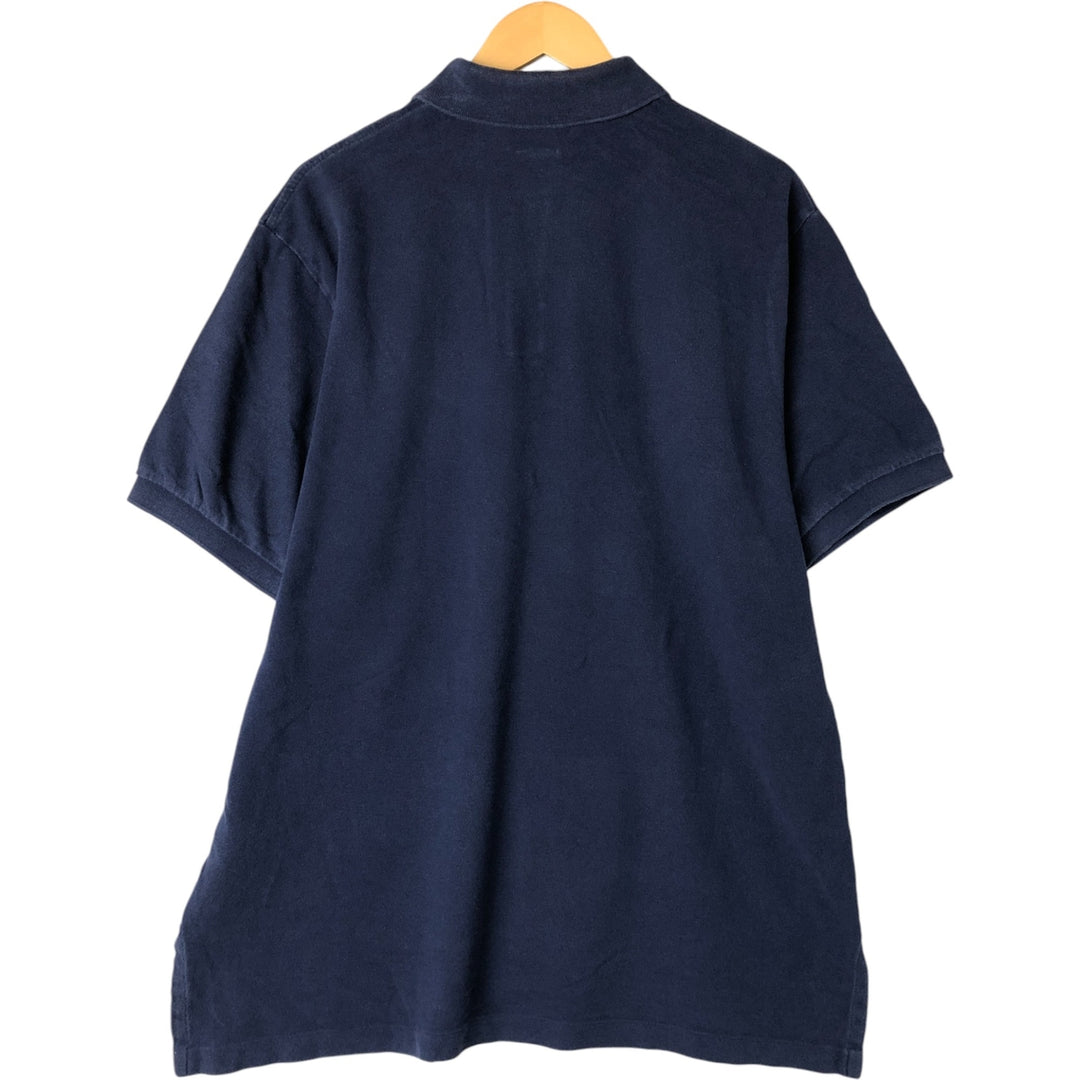 Ralph Lauren POLO RALPH LAUREN short sleeve polo shirt men's XL equivalent cotton navy blue type Vintage Second Hand