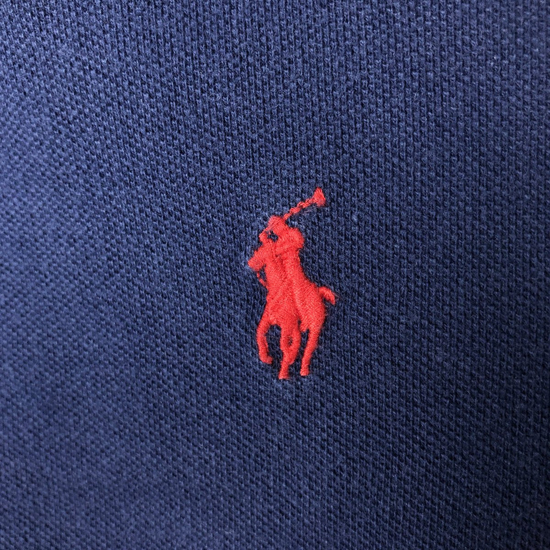 Ralph Lauren POLO RALPH LAUREN short sleeve polo shirt men's XL equivalent cotton navy blue type Vintage Second Hand