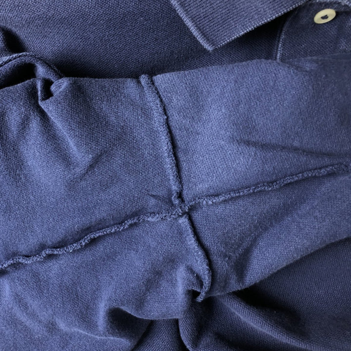 Ralph Lauren POLO RALPH LAUREN short sleeve polo shirt men's XL equivalent cotton navy blue type Vintage Second Hand