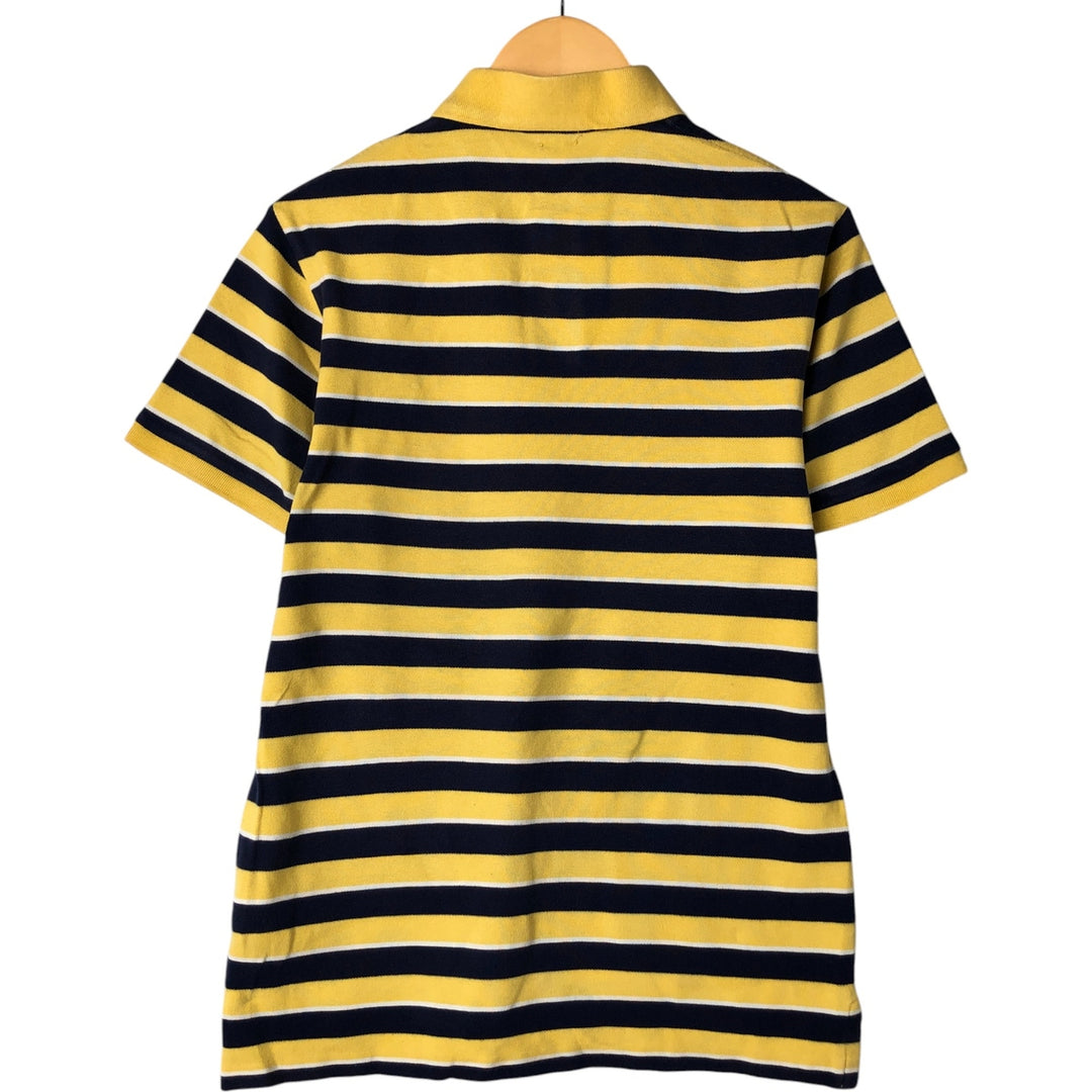 Ralph Lauren POLO RALPH LAUREN SLIM FIT Multi-border short sleeve border polo shirt Men's L equivalent cotton yellow type Vintage Second Hand