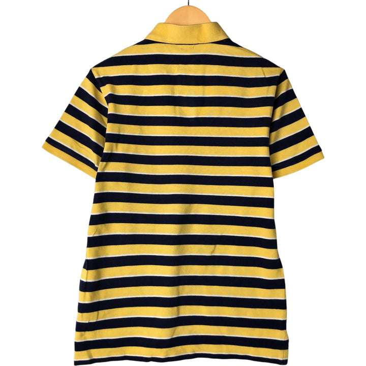 Ralph Lauren POLO RALPH LAUREN SLIM FIT Multi-border short sleeve border polo shirt Men's L equivalent cotton yellow type Vintage Second Hand