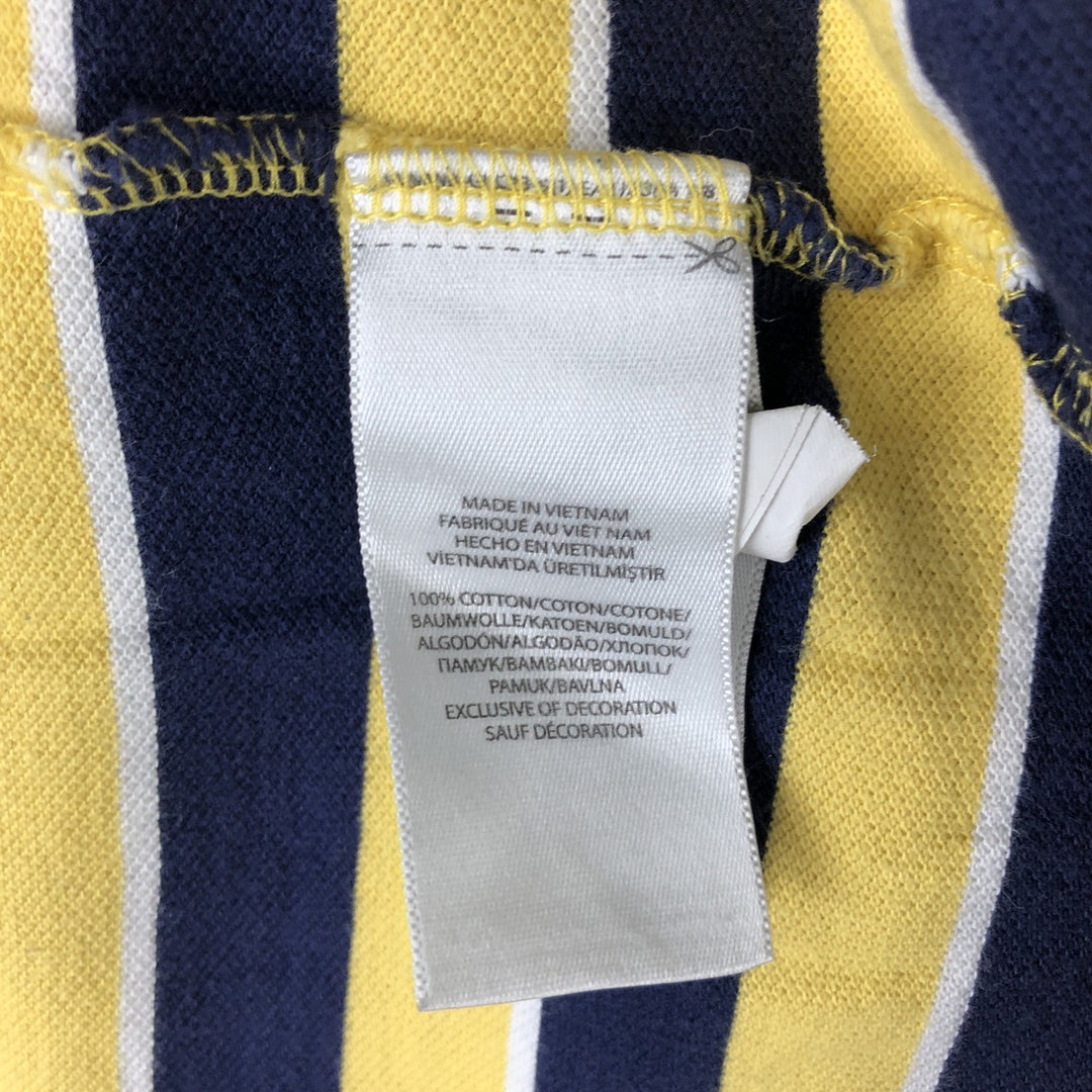 Ralph Lauren POLO RALPH LAUREN SLIM FIT Multi-border short sleeve border polo shirt Men's L equivalent cotton yellow type Vintage Second Hand
