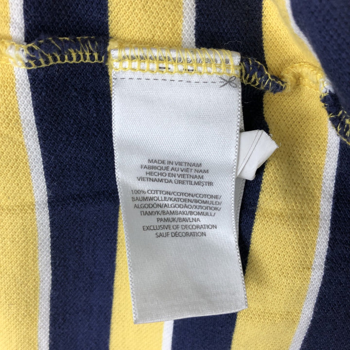 Ralph Lauren POLO RALPH LAUREN SLIM FIT Multi-border short sleeve border polo shirt Men's L equivalent cotton yellow type Vintage Second Hand