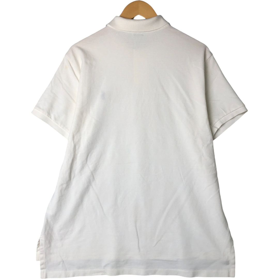 Ralph Lauren POLO by Ralph Lauren CUSTOM FIT short sleeve polo shirt, men's XL size cotton pale white type Vintage Second Hand