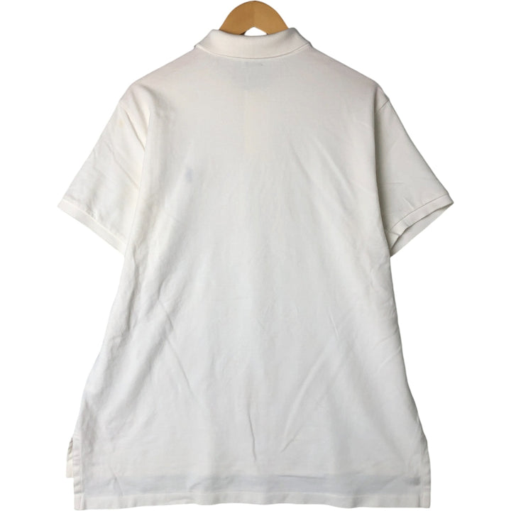 Ralph Lauren POLO by Ralph Lauren CUSTOM FIT short sleeve polo shirt, men's XL size cotton pale white type Vintage Second Hand