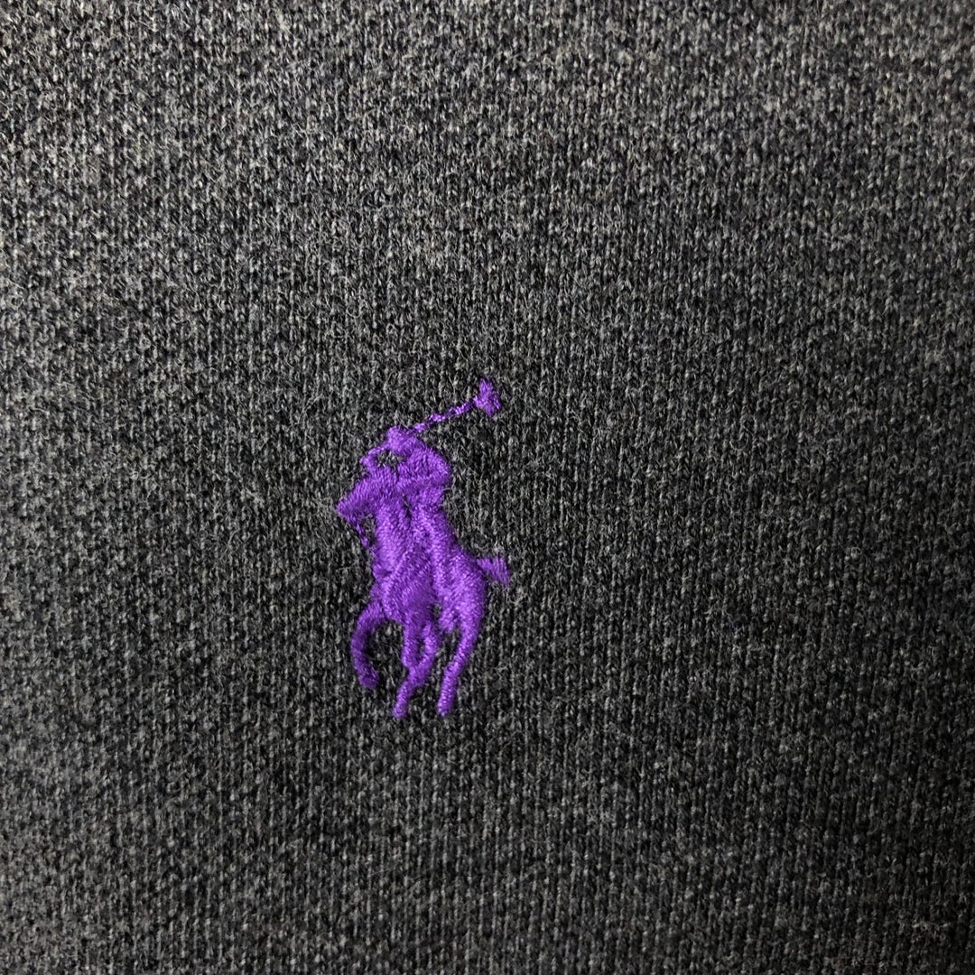 Ralph Lauren POLO RALPH LAUREN short sleeve polo shirt men's size L cotton Charcoal Vintage Second Hand