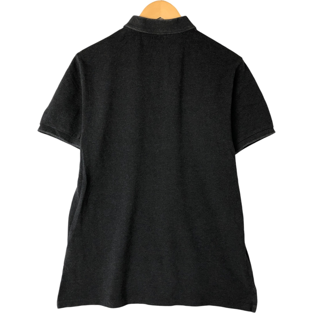 Ralph Lauren POLO RALPH LAUREN CUSTOM SLIM FIT short sleeve polo shirt, men's size L cotton gray type Vintage Second Hand