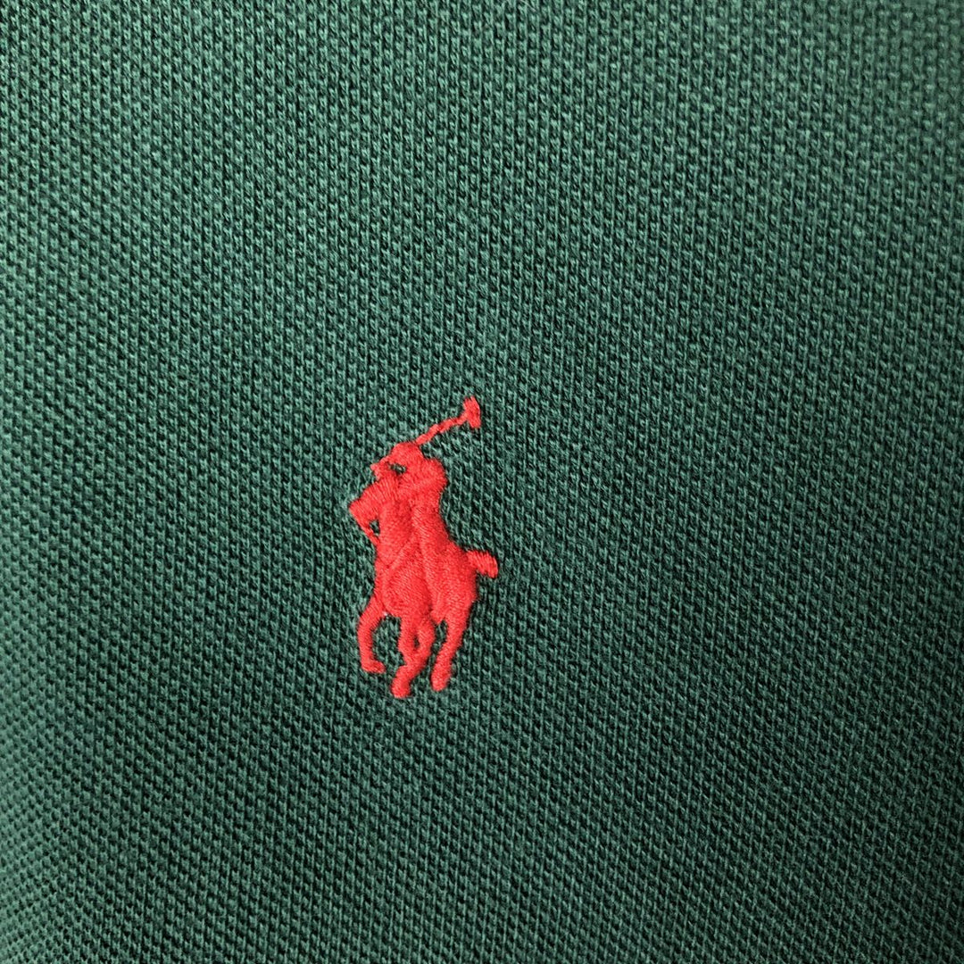 Ralph Lauren POLO RALPH LAUREN CLASSIC FIT short sleeve polo shirt for men size L cotton Green type dark green Vintage Second Hand