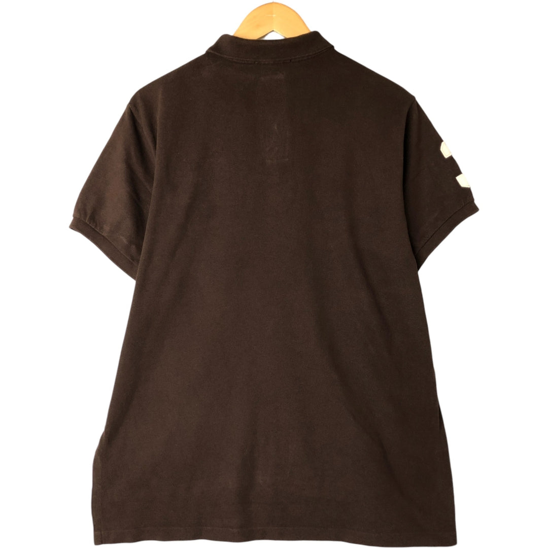 Ralph Lauren POLO by Ralph Lauren CUSTOM FIT short sleeve polo shirt, men's size L cotton brown type Vintage Second Hand