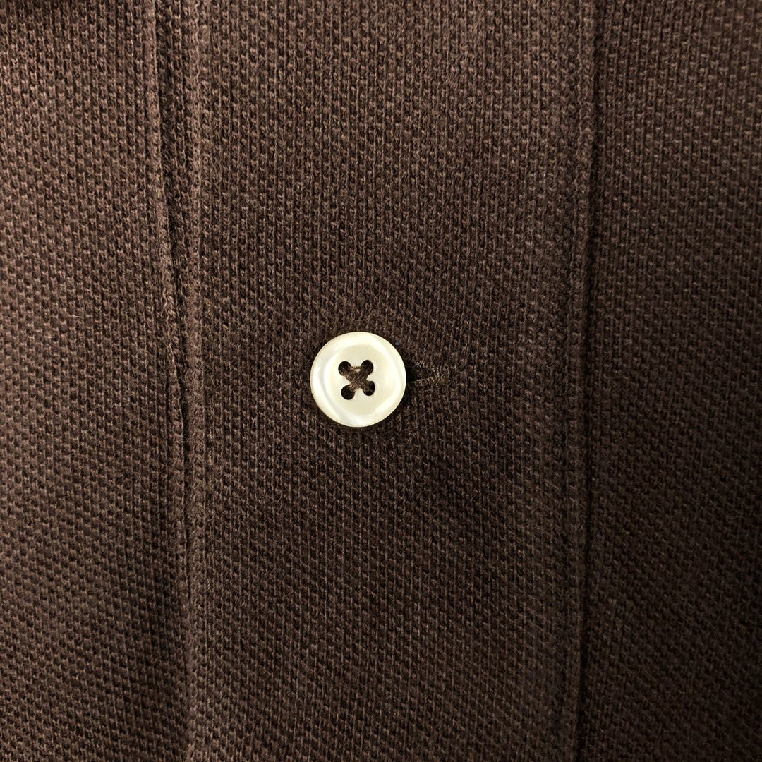 Ralph Lauren POLO by Ralph Lauren CUSTOM FIT short sleeve polo shirt, men's size L cotton brown type Vintage Second Hand