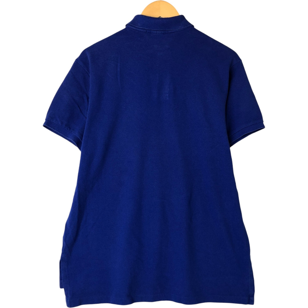 Ralph Lauren POLO by Ralph Lauren CUSTOM FIT short sleeve polo shirt, men's size L cotton blue type Vintage Second Hand