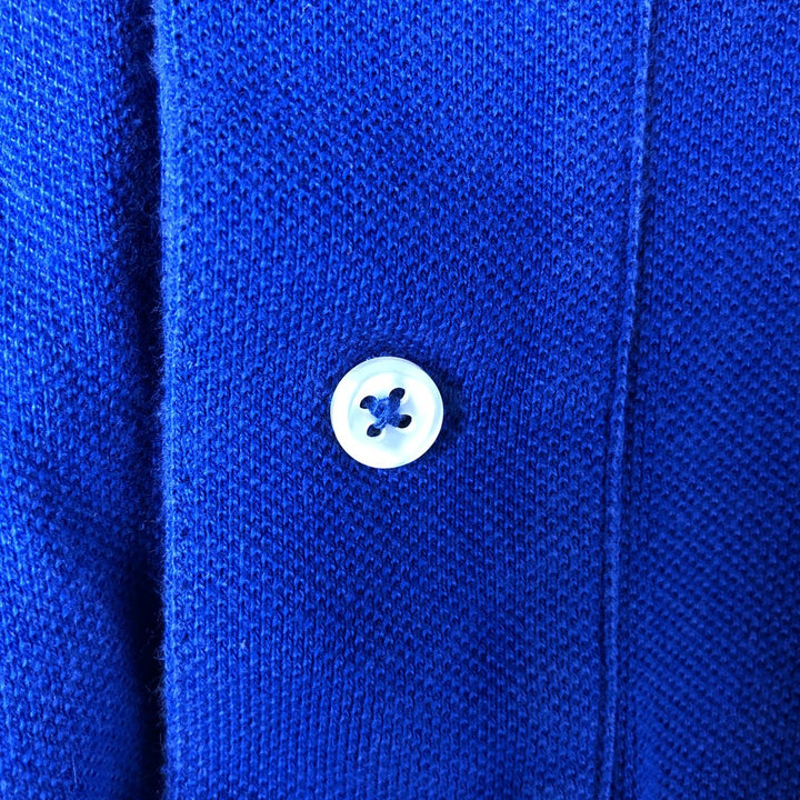 Ralph Lauren POLO by Ralph Lauren CUSTOM FIT short sleeve polo shirt, men's size L cotton blue type Vintage Second Hand