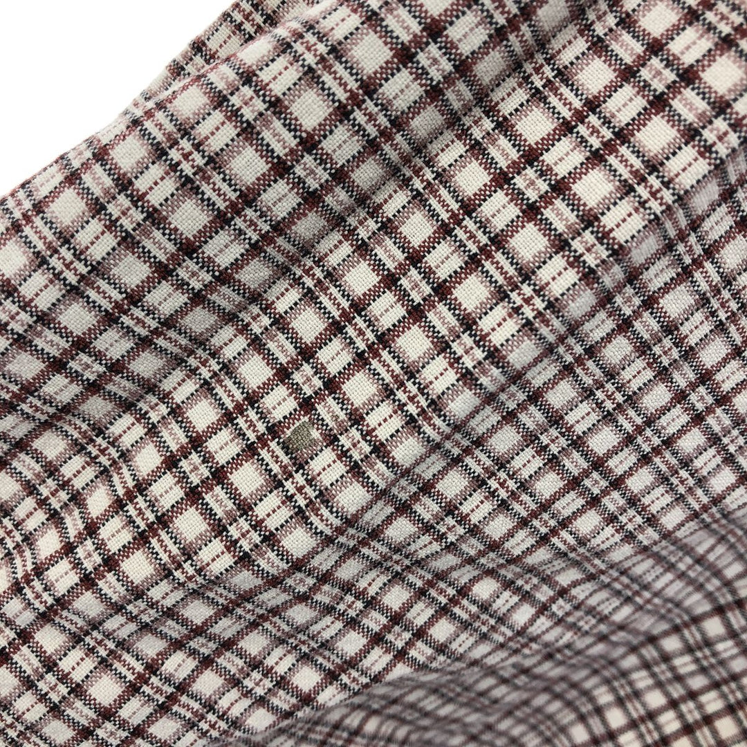 90s~00'S Timberland short sleeve button down check shirt box shirt men's XL size vintage cotton Beige type Vintage Second Hand