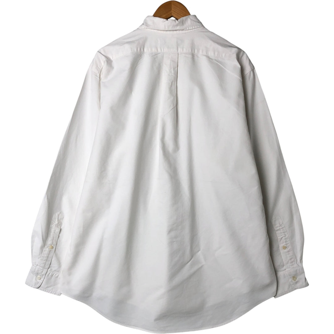 Ralph Lauren YARMOUTH long sleeve button down shirt, men's size L cotton white type Vintage Second Hand