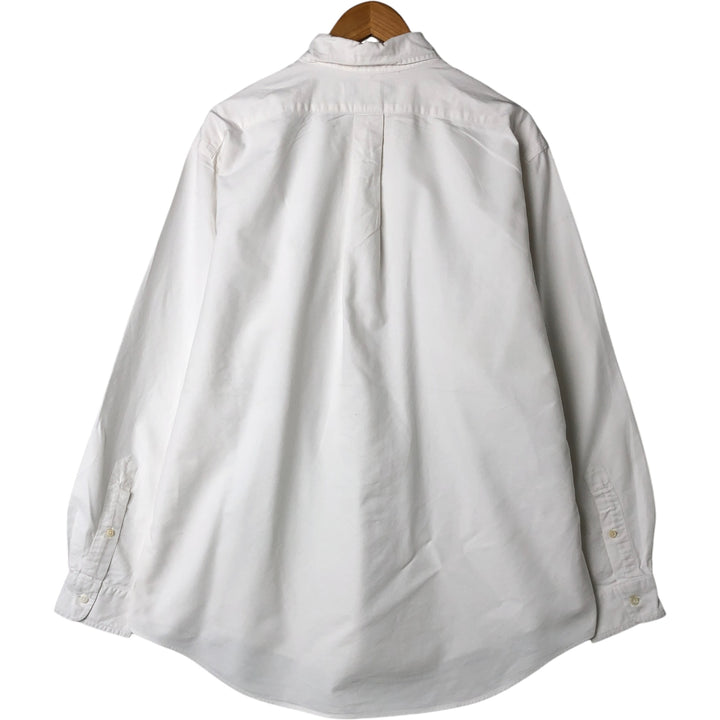 Ralph Lauren YARMOUTH long sleeve button down shirt, men's size L cotton white type Vintage Second Hand