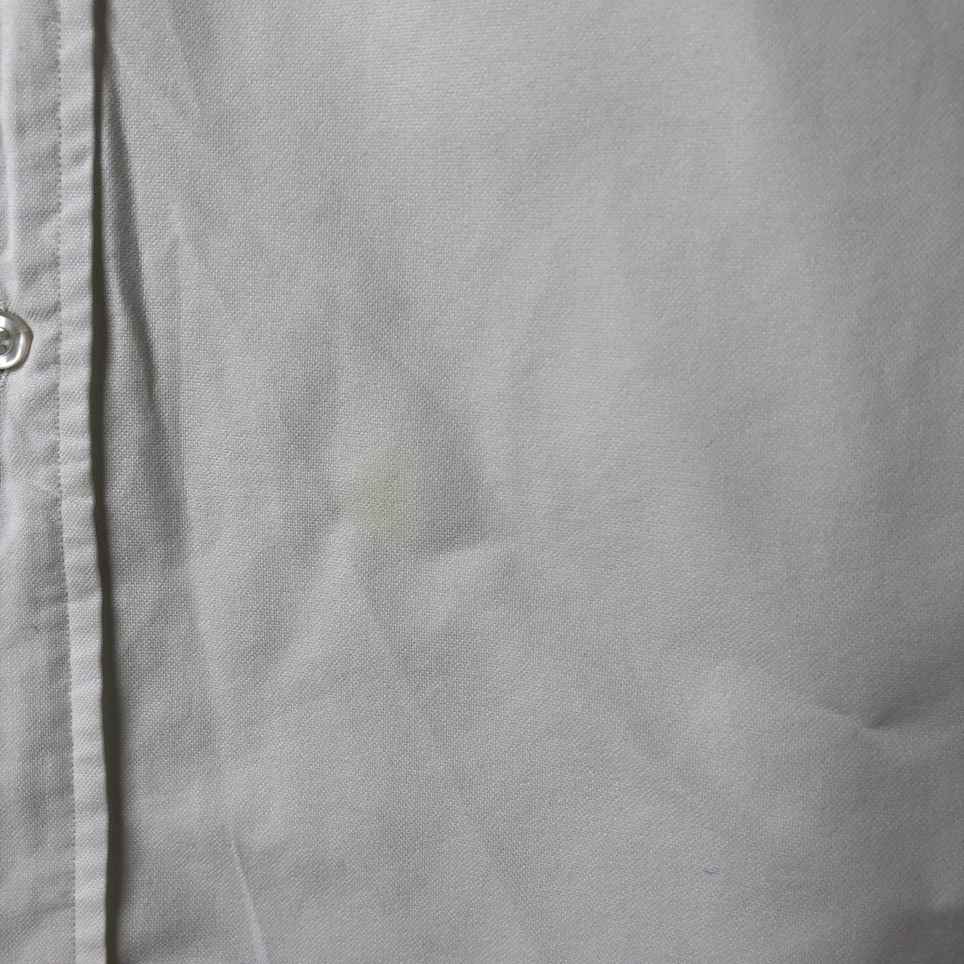 Ralph Lauren YARMOUTH long sleeve button down shirt, men's size L cotton white type Vintage Second Hand