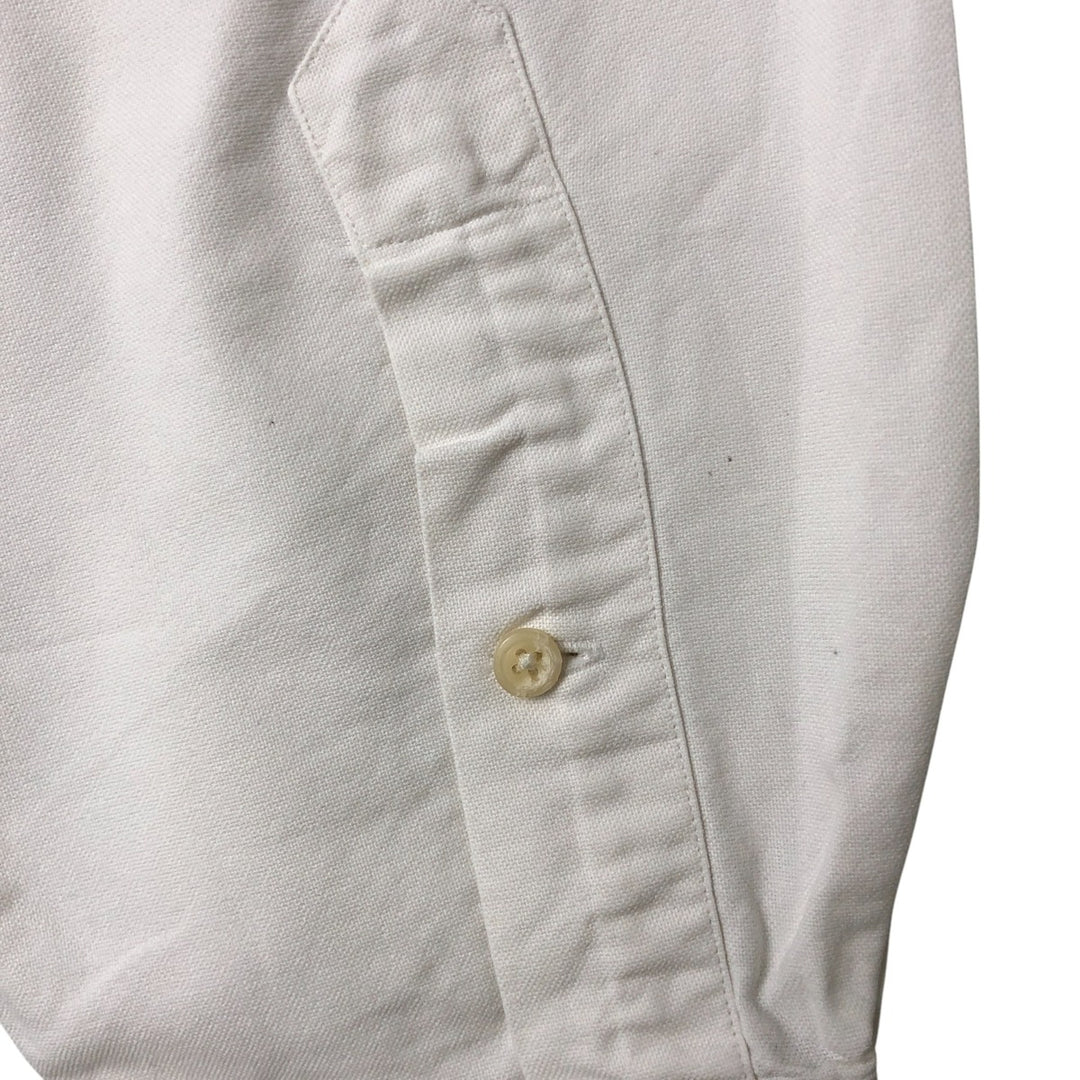 Ralph Lauren YARMOUTH long sleeve button down shirt, men's size L cotton white type Vintage Second Hand