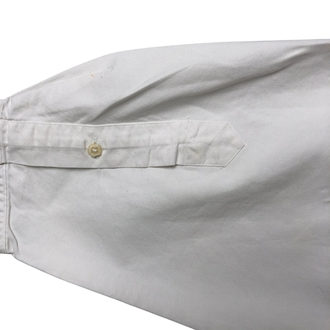 Ralph Lauren YARMOUTH long sleeve button down shirt, men's size L cotton white type Vintage Second Hand
