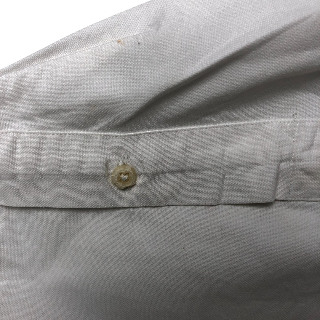 Ralph Lauren YARMOUTH long sleeve button down shirt, men's size L cotton white type Vintage Second Hand
