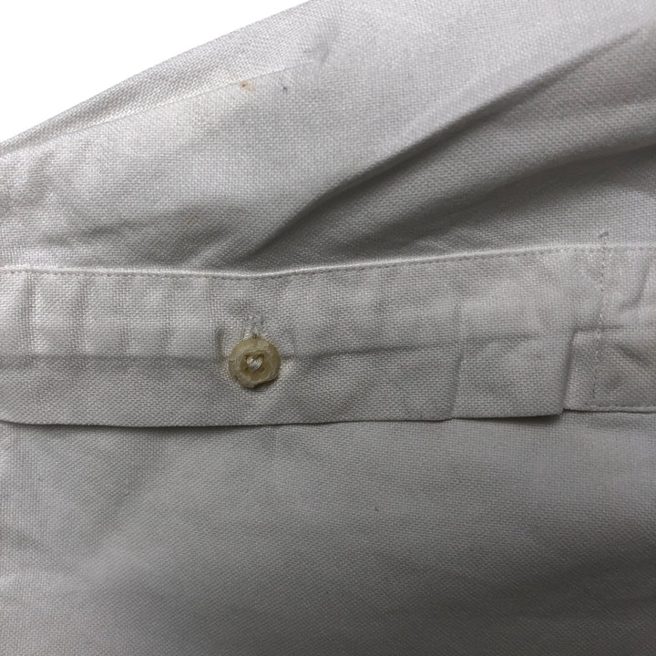 Ralph Lauren YARMOUTH long sleeve button down shirt, men's size L cotton white type Vintage Second Hand