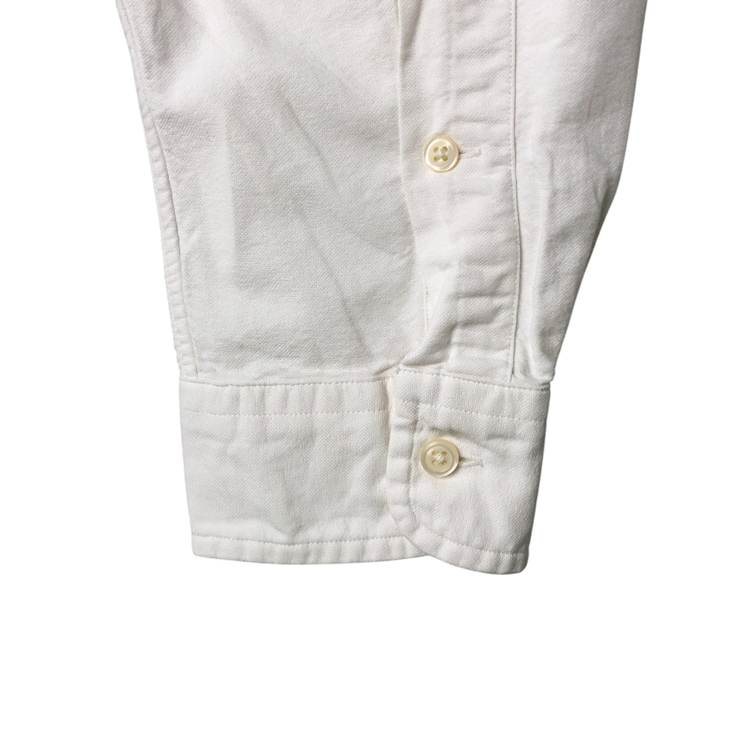 Ralph Lauren CUSTOM FIT long sleeve button down shirt, men's size M cotton white type Vintage Second Hand