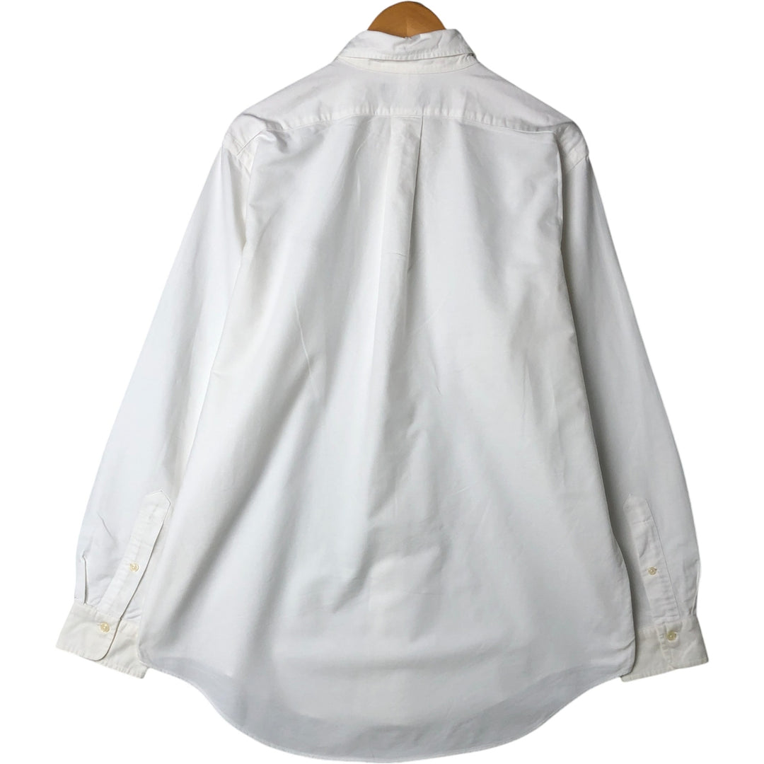Ralph Lauren long sleeve button down shirt, men's size L cotton white type Vintage Second Hand