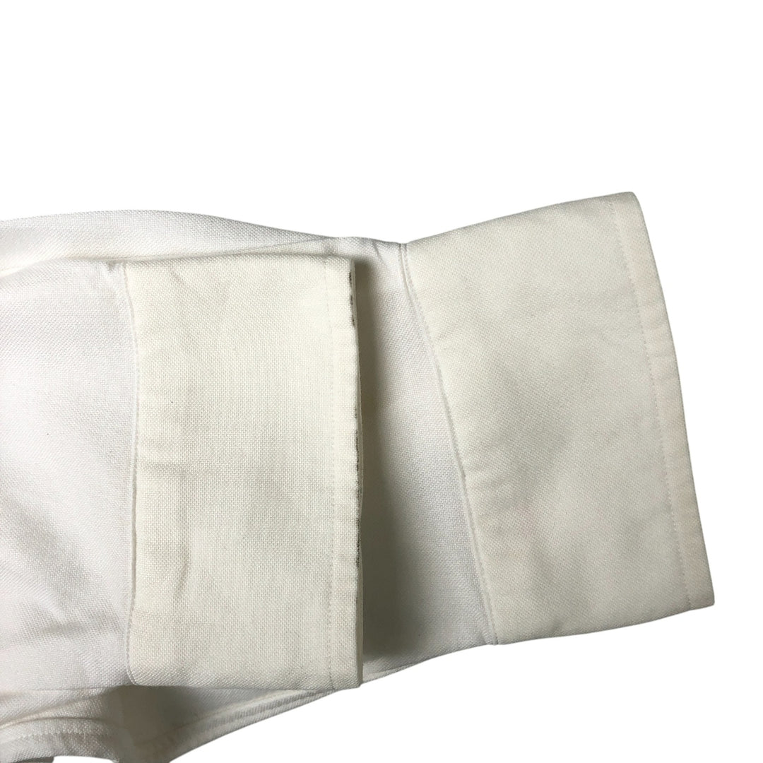 Ralph Lauren long sleeve button down shirt, men's size L cotton white type Vintage Second Hand