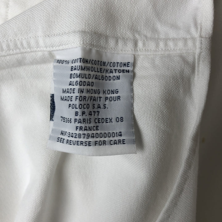 Ralph Lauren POLO by Ralph Lauren YARMOUTH long sleeve button down shirt, men's size M cotton white type Vintage Second Hand