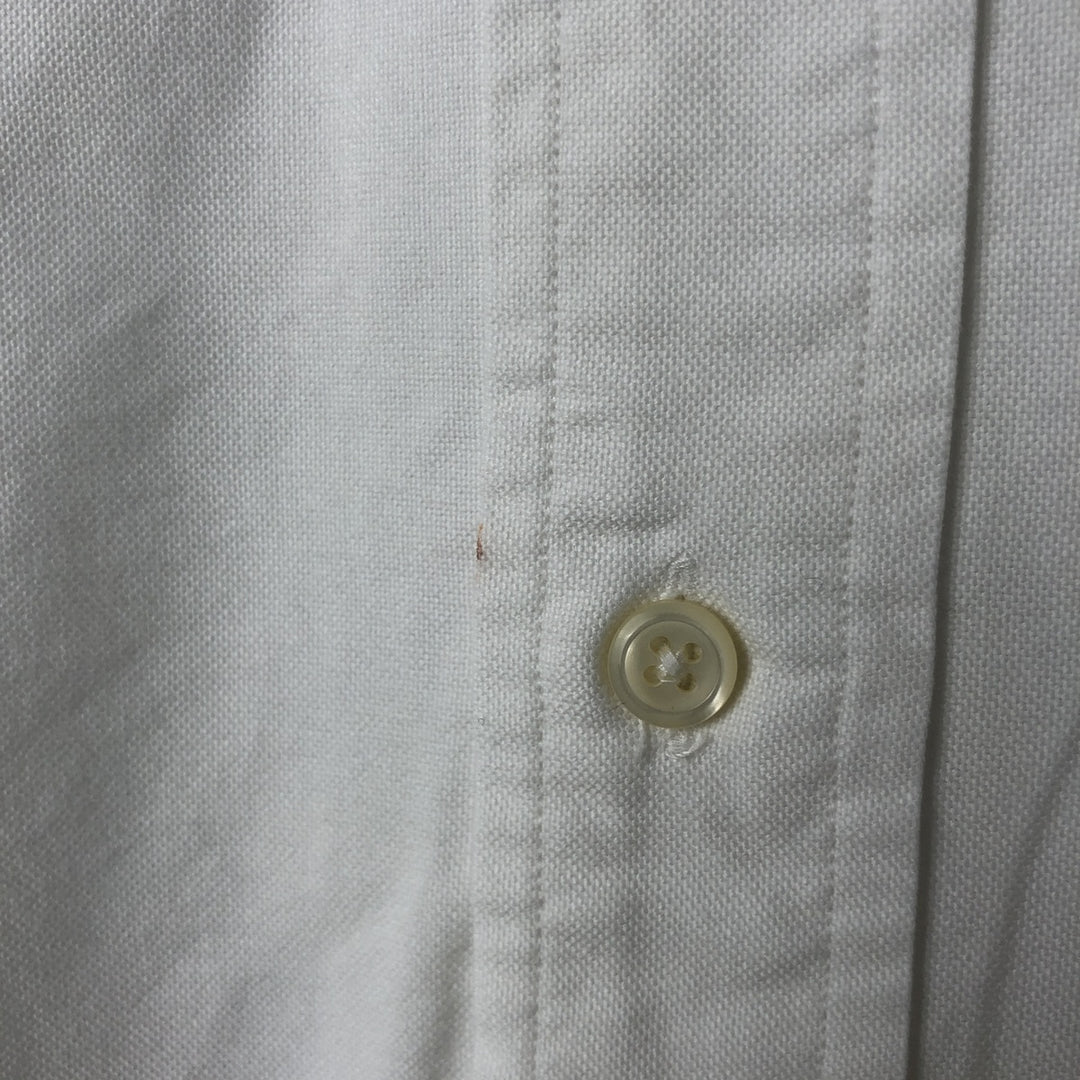 Ralph Lauren YARMOUTH long sleeve button down shirt, men's size L cotton white type Vintage Second Hand