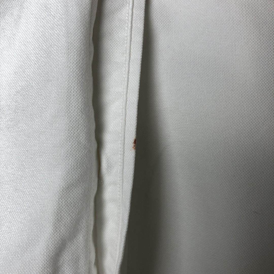Ralph Lauren YARMOUTH long sleeve button down shirt, men's size L cotton white type Vintage Second Hand